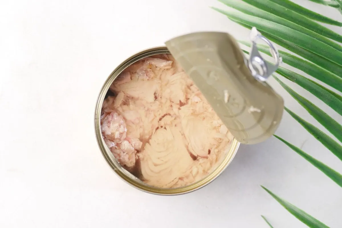 Hộp cá ngừ đã mở