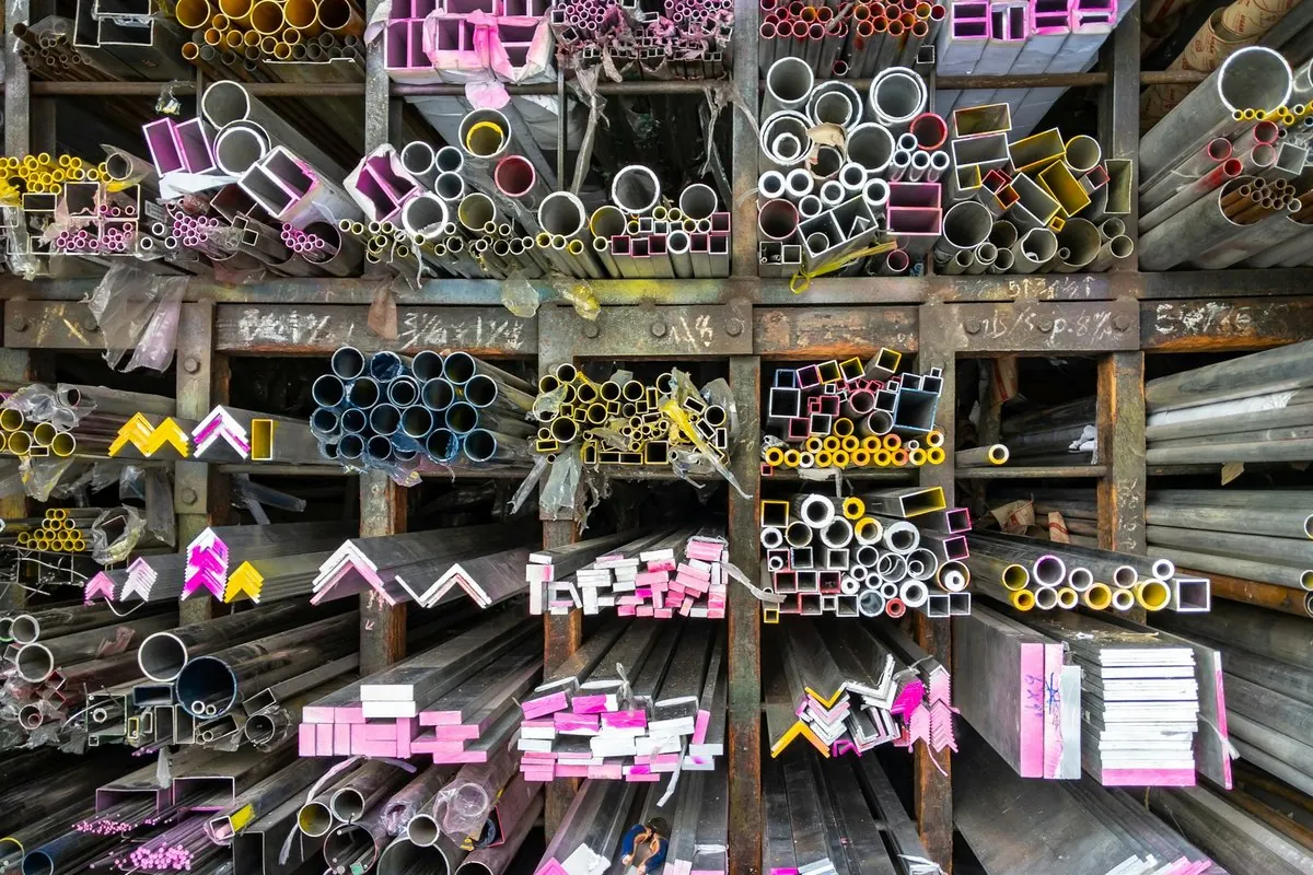 Kệ chứa thanh nhôm định hình, ống và thanh góc các cỡ