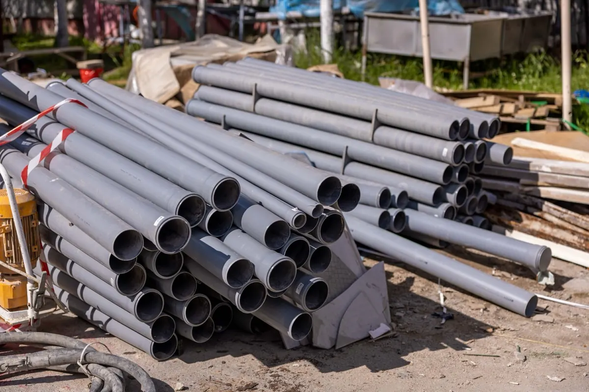 Ống nhựa PVC xếp chồng